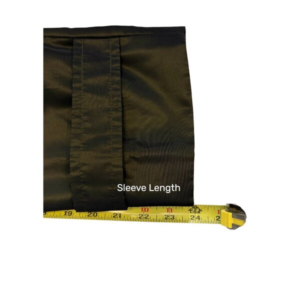 Custom Vintage Raincoat with Sheared Mink Lining Olive Green Full-Length - Picture 5 of 7